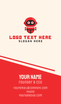 Red Robot Business Card Design