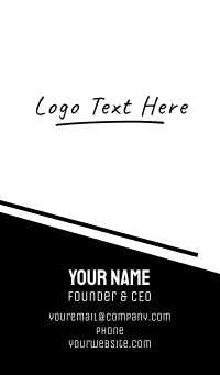 Signature Wordmark Business Card Design