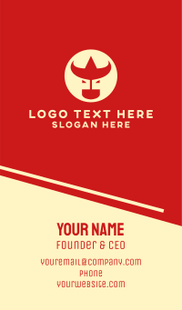 Red Bull Horns Business Card Design