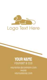 Golden Lion Business Card Design