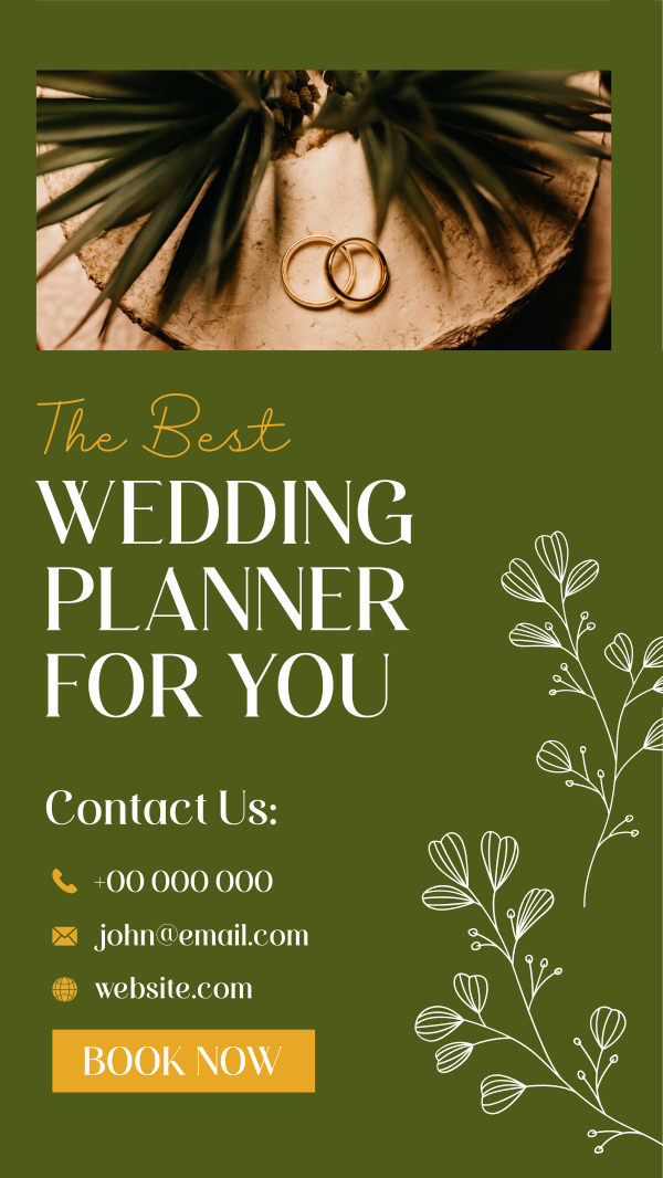 Boho Wedding Planner Facebook Story Design Image Preview