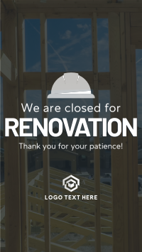 Closed for Renovation Instagram Story Design