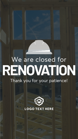 Closed for Renovation Instagram story Image Preview