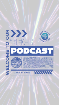 Futuristic Tech Podcast TikTok Video Image Preview