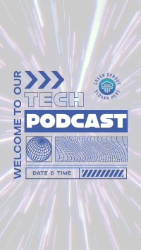 Futuristic Tech Podcast TikTok Video Image Preview