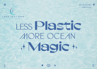 Minimalist Sparkly Ocean  Postcard Design