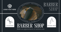 Rustic Barber Shop Facebook Ad Design