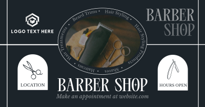 Rustic Barber Shop Facebook ad Image Preview