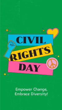Bold Civil Rights Day Stickers YouTube short Image Preview
