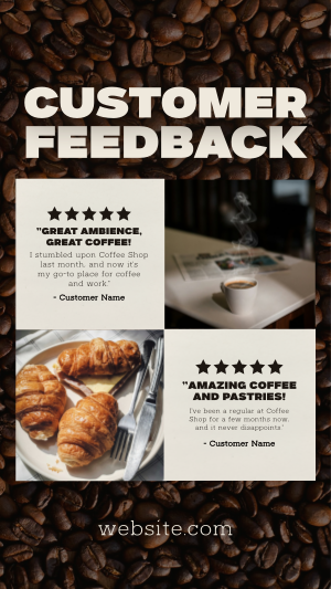 Modern Coffee Shop Feedback Facebook story Image Preview