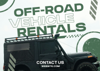 Off-road Vehicle Rentals Postcard Design