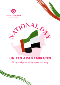 National UAE Flag Poster Design
