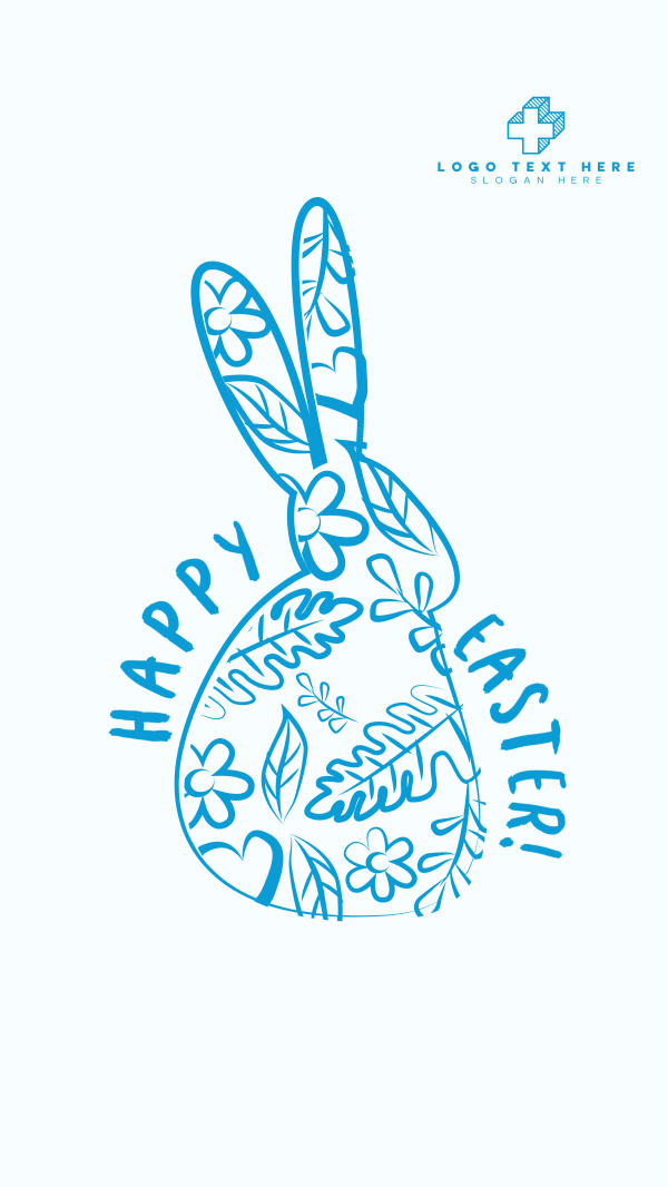 Easter Rabbit Facebook Story Design Image Preview