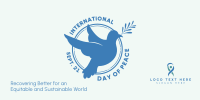 Day Of Peace Dove Badge Twitter post Image Preview