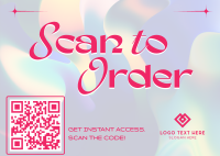 Scan To Order Postcard Design