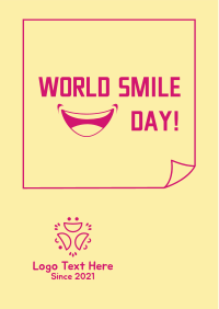 World Smile Day Sticky Note Flyer Design