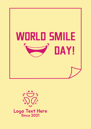 World Smile Day Sticky Note Flyer Image Preview