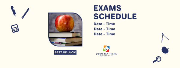 Exams Schedule Announcement Facebook Cover Design Image Preview