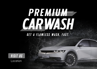 Premium Car Wash Postcard Image Preview