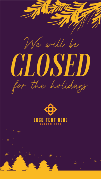 Closed for the Holidays TikTok Video Design