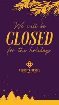 Closed for the Holidays TikTok Video Image Preview