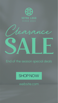 Minimalist Clearance Sale Instagram Story Design