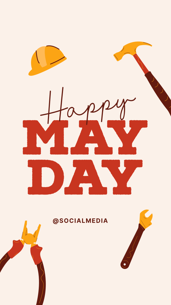 Happy May Day Facebook Story Design