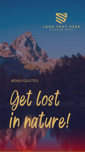 Get Lost In Nature Facebook story Image Preview
