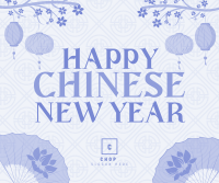 Oriental Chinese New Year Facebook Post Design