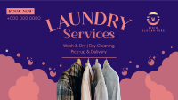 Dry Cleaning Service Facebook Event Cover Design
