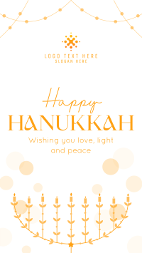 Festive Hanukkah Lights Facebook Story Design