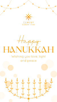 Festive Hanukkah Lights Facebook story Image Preview