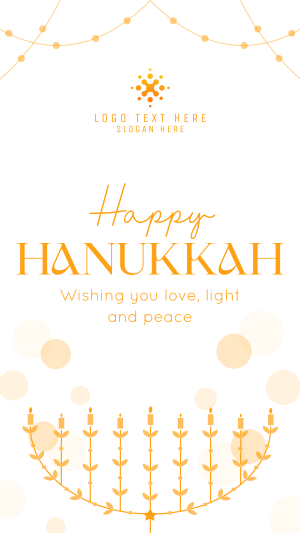 Festive Hanukkah Lights Facebook story Image Preview