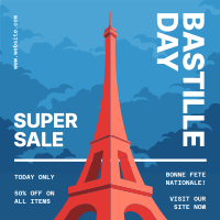 Bastille Day Sale Instagram Post Design