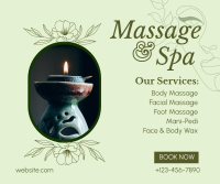 Spa Available Services Facebook post Image Preview