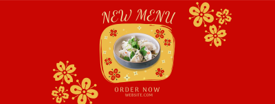 Floral Chinese Food Facebook cover Image Preview