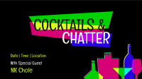 Cocktails & Chatter Facebook Event Cover Design