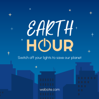 Earth Hour Cityscape Linkedin Post Image Preview