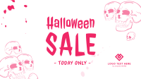 Halloween Skulls Sale Facebook Event Cover Design