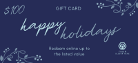 Holiday Season Greeting Gift Certificate Design