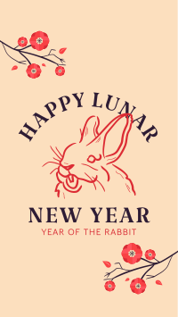 Ink Lunar Rabbit Instagram story Image Preview
