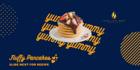 Yummy Fluffy Pancakes Twitter Post Design