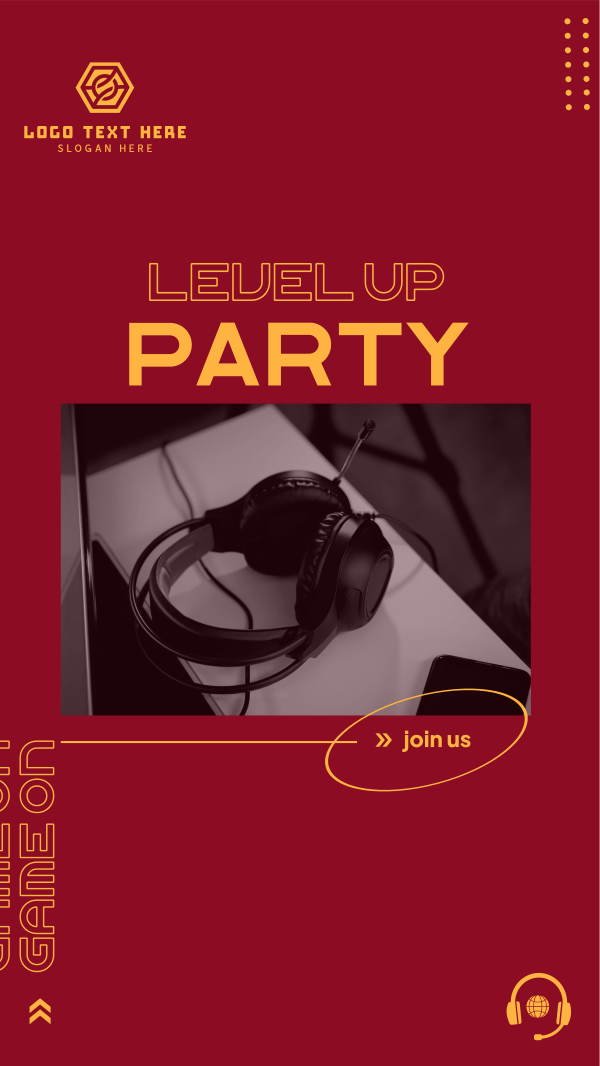 Level Up Party Facebook Story Design Image Preview