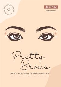 Pretty Brows Poster Design