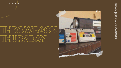 Throwback Cassette Tape Facebook event cover Image Preview