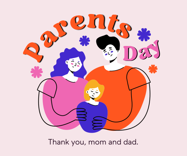Happy Mommy & Daddy Day Facebook Post Design