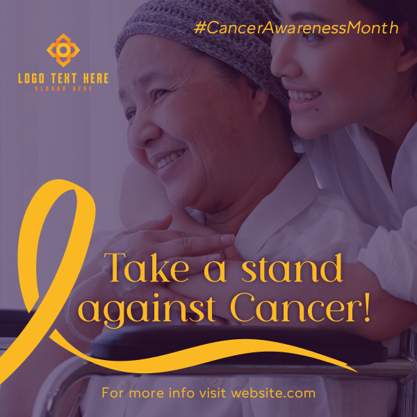 Fight Against Cancer Instagram Post Design