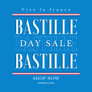 Happy Bastille Day Instagram post Image Preview