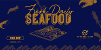 Fun Seafood Restaurant Twitter post Image Preview