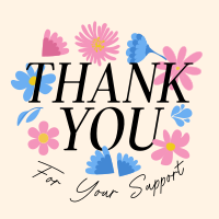 Floral Thank You Linkedin Post Image Preview